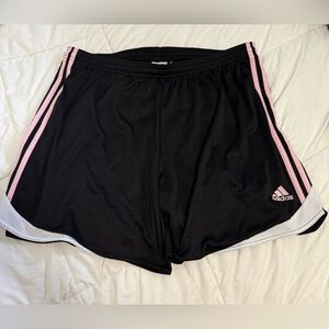 Adidas Women's Athletic Shorts Black with Pink Accents